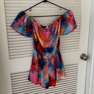 Adorable tie-dyed romper